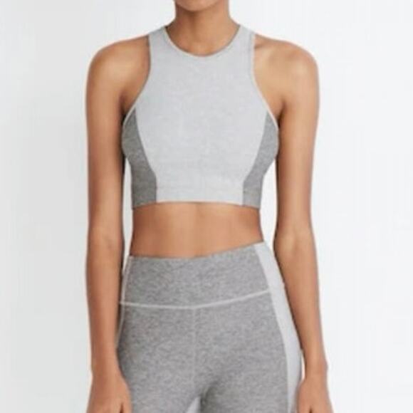 Outdoor Voices Pink High Neck Racerback Back Athena Crop Top Medium - Picture 6 of 6